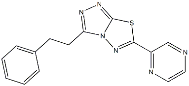 3-(2-phenylethyl)-6-(pyrazin-2-yl)[1,2,4]triazolo[3,4-b][1,3,4]thiadiazole CAS#: 929840-38-0