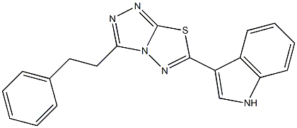 3-[3-(2-phenylethyl)[1,2,4]triazolo[3,4-b][1,3,4]thiadiazol-6-yl]-1H-indole CAS#: 929822-65-1