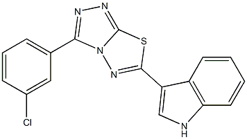 3-[3-(3-chlorophenyl)[1,2,4]triazolo[3,4-b][1,3,4]thiadiazol-6-yl]-1H-indole CAS#: 929839-72-5