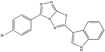 3-[3-(4-bromophenyl)[1,2,4]triazolo[3,4-b][1,3,4]thiadiazol-6-yl]-1H-indole CAS#: 929967-24-8