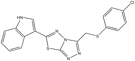 3-(3-{[(4-chlorophenyl)sulfanyl]methyl}[1,2,4]triazolo[3,4-b][1,3,4]thiadiazol-6-yl)-1H-indole CAS#: 951955-88-7