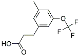 3-[3-METHYL-5-(TRIFLUOROMETHOXY)PHENYL]PROPIONIC ACID CAS#: 916420-57-0
