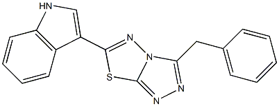 3-(3-benzyl[1,2,4]triazolo[3,4-b][1,3,4]thiadiazol-6-yl)-1H-indole CAS#: 929816-35-3