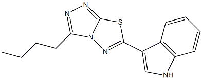 3-(3-butyl[1,2,4]triazolo[3,4-b][1,3,4]thiadiazol-6-yl)-1H-indole CAS#: 929838-41-5