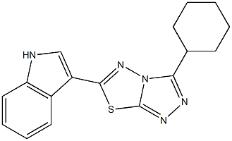 3-(3-cyclohexyl[1,2,4]triazolo[3,4-b][1,3,4]thiadiazol-6-yl)-1H-indole CAS#: 929963-25-7