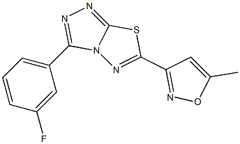 3-(3-fluorophenyl)-6-(5-methyl-1,2-oxazol-3-yl)[1,2,4]triazolo[3,4-b][1,3,4]thiadiazole CAS#: 929871-71-6