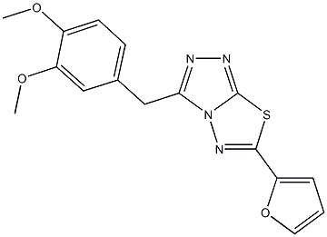 3-(3,4-dimethoxybenzyl)-6-(2-furyl)[1,2,4]triazolo[3,4-b][1,3,4]thiadiazole CAS#: 929869-58-9