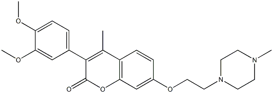 3-(3,4-dimethoxyphenyl)-4-methyl-7-[2-(4-methylpiperazin-1-yl)ethoxy]-2H-chromen-2-one CAS#: 903851-63-8