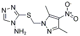 3-(3,5-DIMETHYL-4-NITRO-PYRAZOL-1-YLMETHYLSULFANYL)-[1,2,4]TRIAZOL-4-YLAMINE CAS#: 956393-22-9