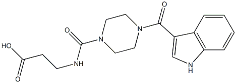 3-[[4-(1H-indole-3-carbonyl)piperazine-1-carbonyl]amino]propanoic acid CAS#: 929823-13-2