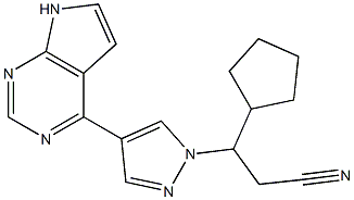 3-(4-(7H-pyrrolo[2,3-d]pyrimidin-4-yl)-1H-pyrazol-1-yl)-3-cyclopentylpropanenitrile CAS#: 941688-05-7
