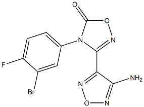 3-(4-Amino-1,2,5-oxadiazol-3-yl)-4-(3-bromo-4-fluorophenyl)-1,2,4-oxadiazol-5(4H)-one CAS#: 914471-43-5