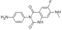 3-(4-Aminophenyl)-6-fluoro-7-(methylamino)quinazoline-2,4(1H,3H)-dione CAS#: 936501-00-7