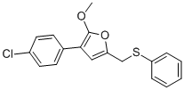 3-(4-CHLORO-PHENYL)-2-METHOXY-5-PHENYLSULFANYLMETHYL-FURAN CAS#: 941270-40-2