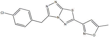 3-(4-chlorobenzyl)-6-(5-methyl-3-isoxazolyl)[1,2,4]triazolo[3,4-b][1,3,4]thiadiazole CAS#: 954782-89-9