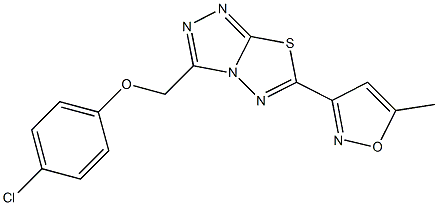 3-[(4-chlorophenoxy)methyl]-6-(5-methyl-1,2-oxazol-3-yl)[1,2,4]triazolo[3,4-b][1,3,4]thiadiazole CAS#: 954837-48-0
