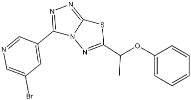 3-(5-bromopyridin-3-yl)-6-(1-phenoxyethyl)[1,2,4]triazolo[3,4-b][1,3,4]thiadiazole CAS#: 951928-82-8