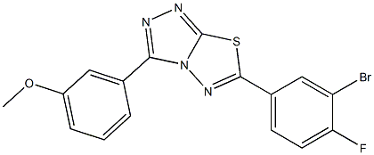 3-[6-(3-bromo-4-fluorophenyl)[1,2,4]triazolo[3,4-b][1,3,4]thiadiazol-3-yl]phenyl methyl ether CAS#: 929828-83-1