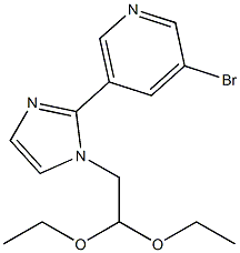 3-Bromo-5-(1-(2,2-diethoxyethyl)-1H-imidazol-2-yl)pyridine CAS#: 941294-55-9