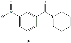 (3-Bromo-5-nitrophenyl)(piperidin-1-yl)methanone CAS#: 941294-21-9