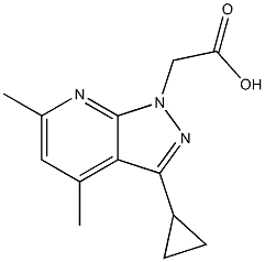 (3-Cyclopropyl-4,6-dimethyl-1H-pyrazolo[3,4-b]pyridin-1-yl)acetic acid CAS#: 937605-66-8