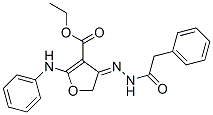3-Furancarboxylic  acid,  4,5-dihydro-4-[(phenylacetyl)hydrazono]-2-(phenylamino)-,  ethyl  ester  (9CI) CAS#: 907556-79-0
