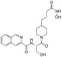 3-Isoquinolinecarboxamide,  N-[(1S)-2-[4-[4-(hydroxyamino)-4-oxobutyl]-1-piperidinyl]-1-(hydroxymethyl)-2-oxoethyl]- CAS#: 910538-99-7