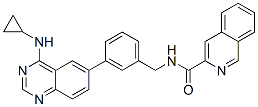 3-Isoquinolinecarboxamide,  N-[[3-[4-(cyclopropylamino)-6-quinazolinyl]phenyl]methyl]- CAS#: 950571-31-0