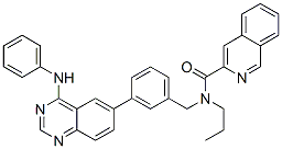 3-Isoquinolinecarboxamide,  N-[[3-[4-(phenylamino)-6-quinazolinyl]phenyl]methyl]-N-propyl- CAS#: 950568-87-3