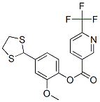 3-PYRIDINECARBOXYLIC ACID, 6-(TRIFLUOROMETHYL)-, 4-(1,3-DITHIOLAN-2-YL)-2-METHOXYPHENYL ESTER CAS#: 941063-08-7