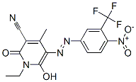3-Pyridinecarbonitrile,  1-ethyl-1,2-dihydro-6-hydroxy-4-methyl-5-[2-[4-nitro-3-(trifluoromethyl)phenyl]diazenyl]-2-oxo- CAS#: 940063-76-3
