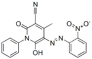 3-Pyridinecarbonitrile,  1,2-dihydro-6-hydroxy-4-methyl-5-[(2-nitrophenyl)azo]-2-oxo-1-phenyl-  (9CI) CAS#: 913713-02-7