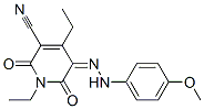 3-Pyridinecarbonitrile,  1,4-diethyl-1,2,5,6-tetrahydro-5-[2-(4-methoxyphenyl)hydrazinylidene]-2,6-dioxo- CAS#: 943248-83-7