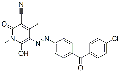 3-Pyridinecarbonitrile,  5-[2-[4-(4-chlorobenzoyl)phenyl]diazenyl]-1,2-dihydro-6-hydroxy-1,4-dimethyl-2-oxo- CAS#: 934747-31-6