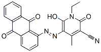 3-Pyridinecarbonitrile,  5-[(9,10-dihydro-9,10-dioxo-1-anthracenyl)azo]-1-ethyl-1,2-dihydro-6-hydroxy-4-methyl-2-oxo-  (9CI) CAS#: 914670-02-3