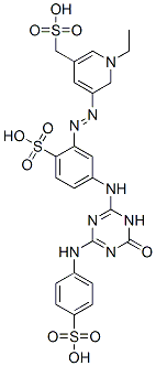 3-Pyridinemethanesulfonic  acid,  5-[2-[5-[[1,6-dihydro-6-oxo-4-[(4-sulfophenyl)amino]-1,3,5-triazin-2-yl]amino]-2-sulfophenyl]diazenyl]-1-ethyl- CAS#: 940894-11-1