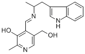 3-Pyridinemethanol, 5-hydroxy-4-(((2-(1H-indol-3-yl)-1-methylethyl)imi no)methyl)-6-methyl- CAS#: 98497-89-3