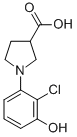 3-Pyrrolidinecarboxylic acid, 1-(2-chloro-3-hydroxyphenyl)- CAS#: 925233-24-5