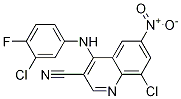 3-Quinolinecarbonitrile, 8-chloro-4-[(3-chloro-4-fluorophenyl)aMino]-6-nitro- CAS#: 915369-47-0