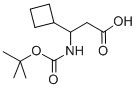 3-TERT-BUTOXYCARBONYLAMINO-3-CYCLOBUTYL-PROPIONIC ACID CAS#: 903094-78-0