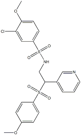 3-chloro-4-methoxy-N-[2-[(4-methoxyphenyl)sulfonyl]-2-(3-pyridinyl)ethyl]benzenesulfonamide CAS#: 919044-65-8