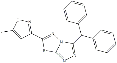 3-(diphenylmethyl)-6-(5-methyl-1,2-oxazol-3-yl)[1,2,4]triazolo[3,4-b][1,3,4]thiadiazole CAS#: 954837-45-7