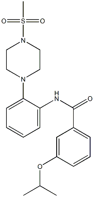 3-isopropoxy-N-{2-[4-(methylsulfonyl)-1-piperazinyl]phenyl}benzamide CAS#: 905799-44-2