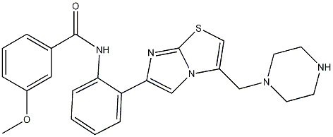 3-methoxy-N-(2-(3-(piperazin-1-ylmethyl)imidazo[2,1-b]thiazol-6-yl)phenyl)benzamide CAS#: 925437-59-8