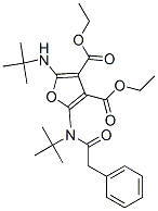 3,4-Furandicarboxylic  acid,  2-[(1,1-dimethylethyl)amino]-5-[(1,1-dimethylethyl)(phenylacetyl)amino]-,  diethyl  ester  (9CI) CAS#: 910578-24-4