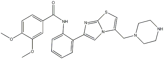 3,4-dimethoxy-N-(2-(3-(piperazin-1-ylmethyl)imidazo[2,1-b]thiazol-6-yl)phenyl)benzamide CAS#: 925432-72-0
