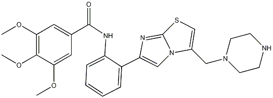 3,4,5-trimethoxy-N-(2-(3-(piperazin-1-ylmethyl)imidazo[2,1-b]thiazol-6-yl)phenyl)benzamide CAS#: 925432-73-1