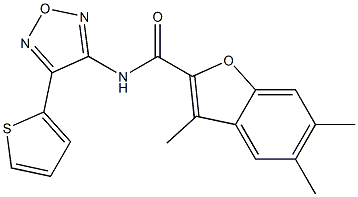 3,5,6-trimethyl-N-[4-(thiophen-2-yl)-1,2,5-oxadiazol-3-yl]-1-benzofuran-2-carboxamide CAS#: 929863-86-5