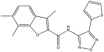 3,6,7-trimethyl-N-[4-(thiophen-2-yl)-1,2,5-oxadiazol-3-yl]-1-benzofuran-2-carboxamide CAS#: 901659-09-4