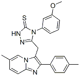 3H-1,2,4-Triazole-3-thione,  2,4-dihydro-4-(3-methoxyphenyl)-5-[[6-methyl-2-(4-methylphenyl)imidazo[1,2-a]pyridin-3-yl]methyl]- CAS#: 955952-25-7